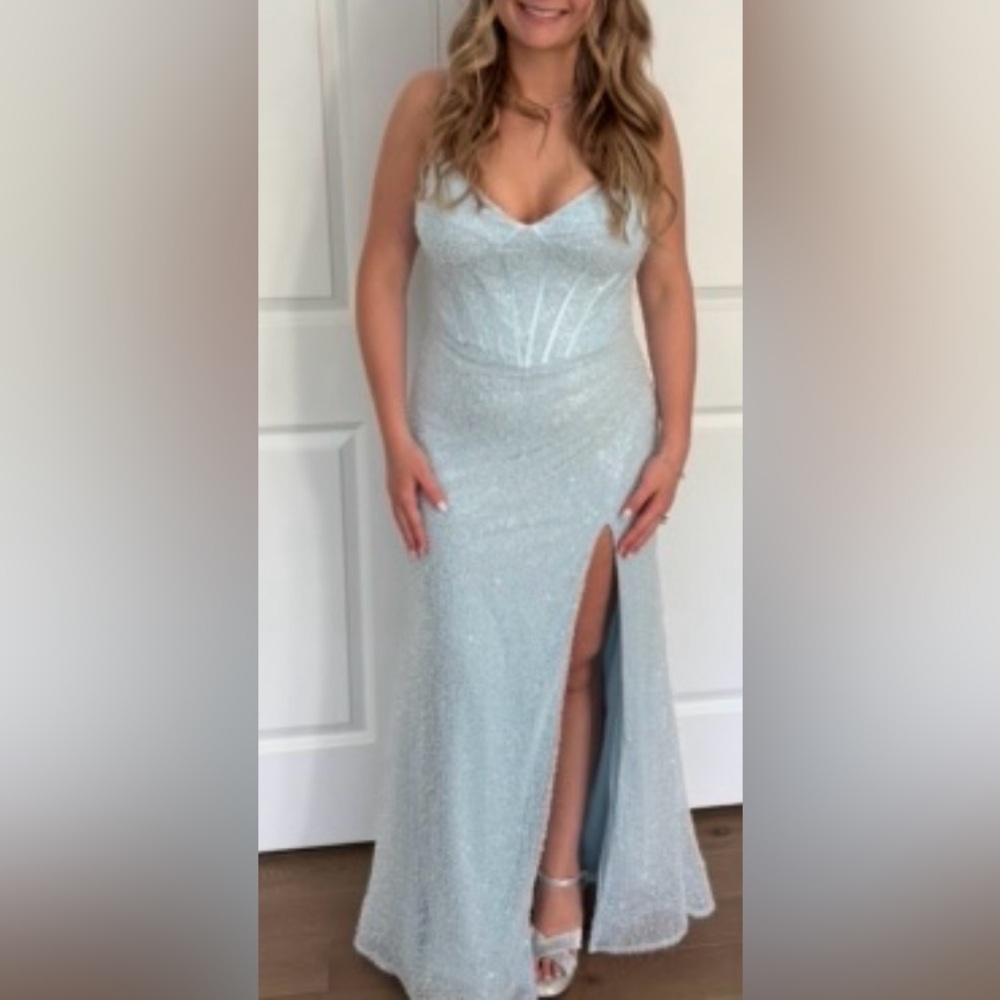 Sherri Hill 56984 Sequin Pearl Prom Dress